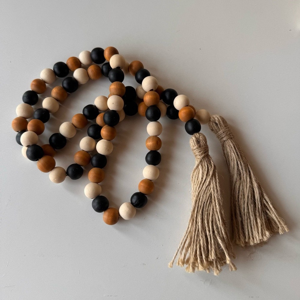 Fall Wooden Tassel Beads